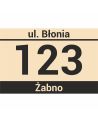 Tablica szyld numer domu B1 20x30cm PCV 5mm DRUK UV