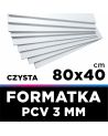 Formatka PCV 80x40cm 3mm czysta biała płyta pcv spienione